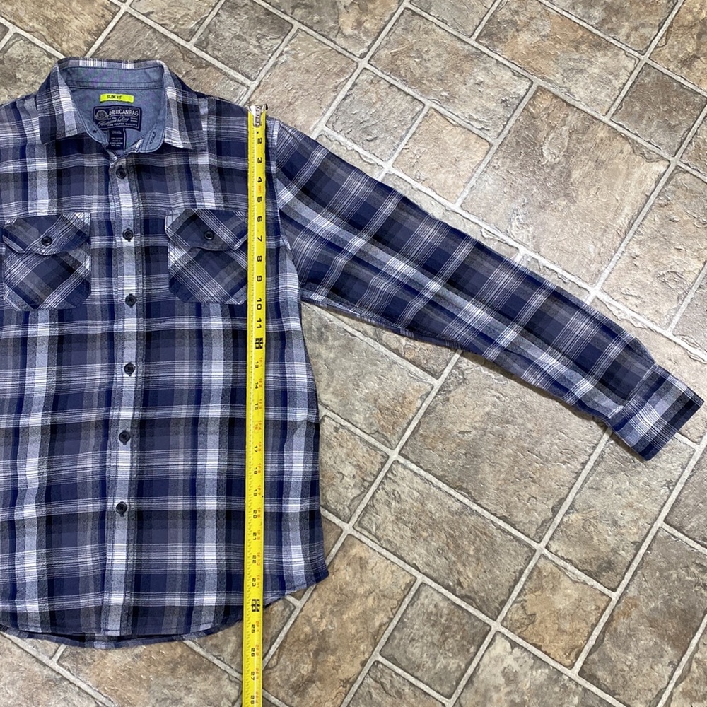 American Rag Plaid Button Down Long Sleeve Shirt - Picture 8 of 10